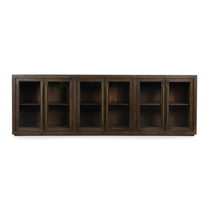 Classic Home - Bradley 108in Oak Wood Buffet Sideboard In Cocoa Brown - 52010895 veiw 2