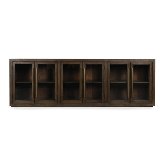 Classic Home - Bradley 108in Oak Wood Buffet Sideboard In Cocoa Brown - 52010895 veiw 2