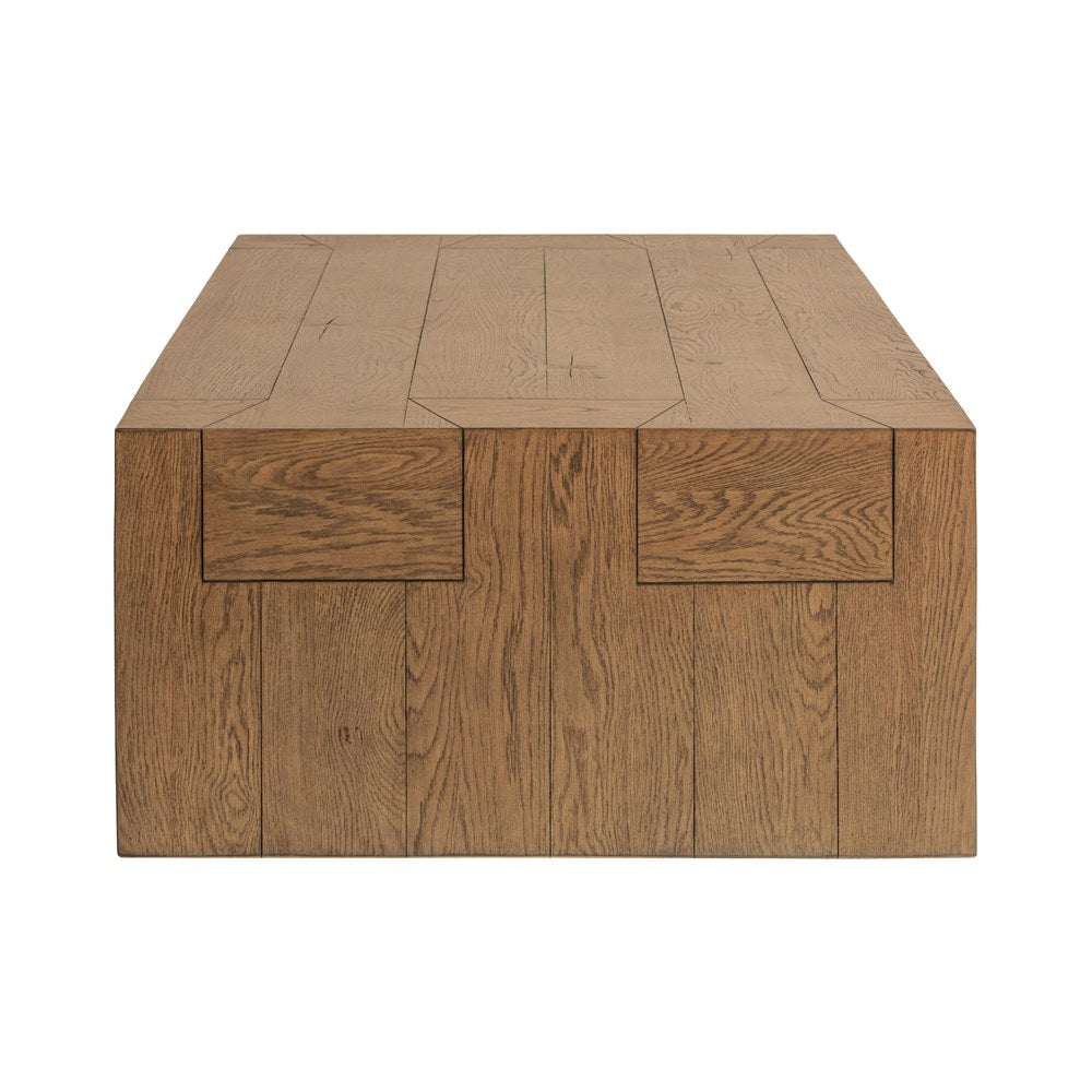 Classic Home - Bristol Cracked Oak Coffee Table - Brown - 51031917 view 3