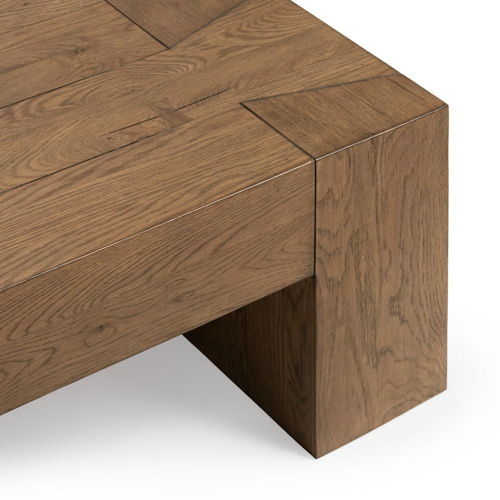 Classic Home - Bristol Cracked Oak Coffee Table - Brown - 51031917 view 4