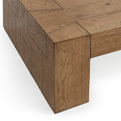 Classic Home - Bristol Cracked Oak Coffee Table - Brown - 51031917 view 5