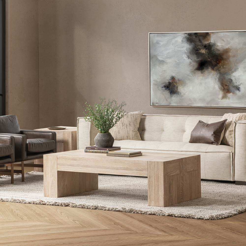 Classic Home - Bristol Cracked Oak Coffee Table In Meadow White - 51031345 view 6