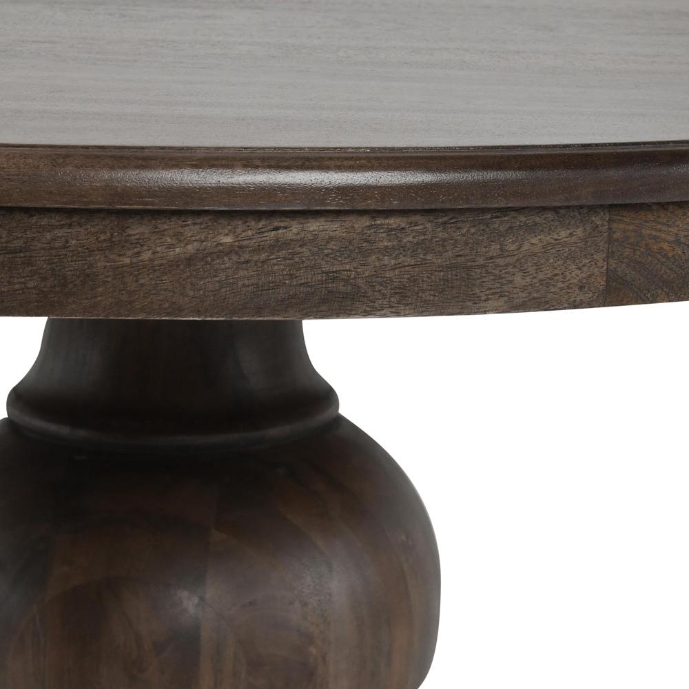 Classic Home - Brookside 60in Round Mango Wood Dinning Table In Cocoa Brown - 51011885 veiw 3