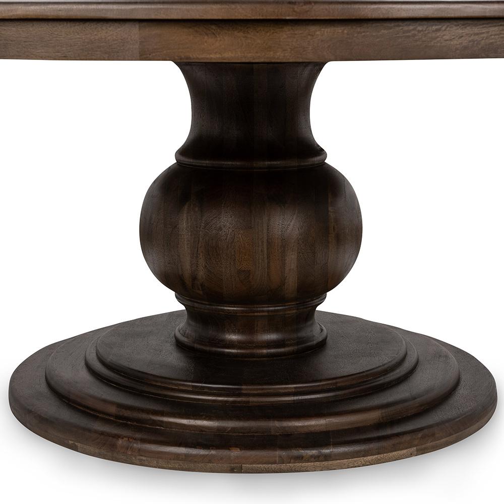 Classic Home  - Brookside Mango Wood Round Dining Table - Cocoa Brown - 51011994 veiw 4