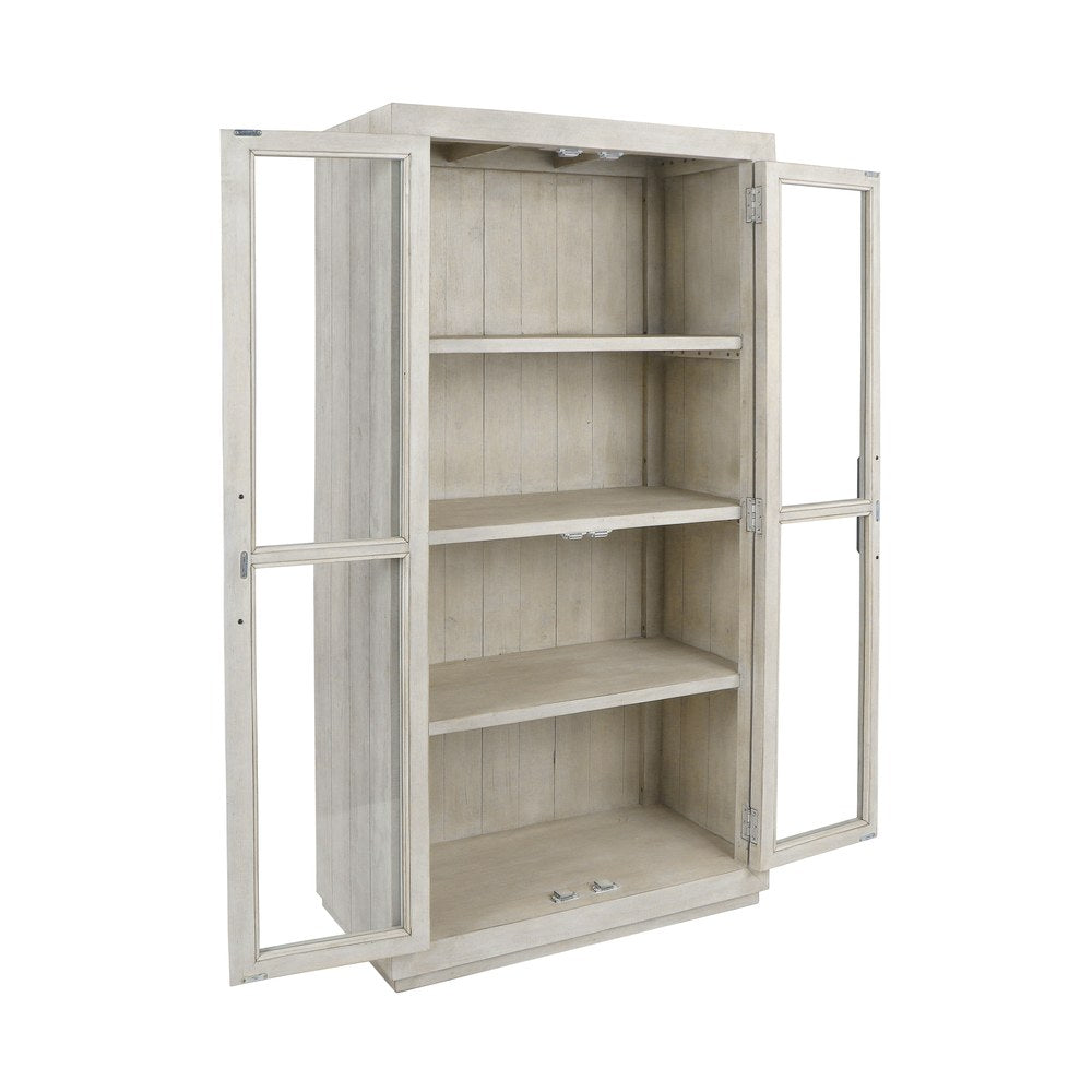Classic Home - Caleb Reclaimed Pine Display Cabinet in Ivory - Distressed Ivory - 52004096 view 4