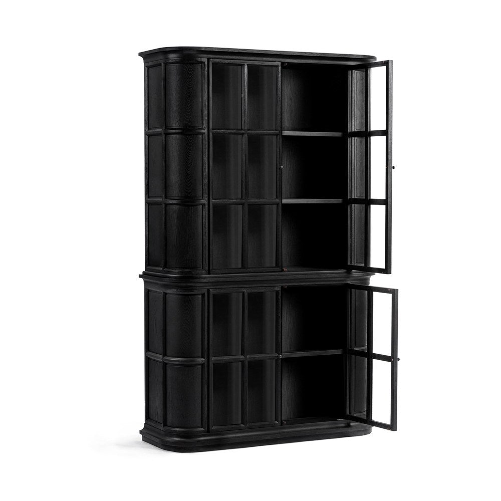 Classic Home - Carson Elm Wood Display Cabinet - Loft Black - 52004771 view 3