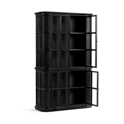 Classic Home - Carson Elm Wood Display Cabinet - Loft Black - 52004771 view 3