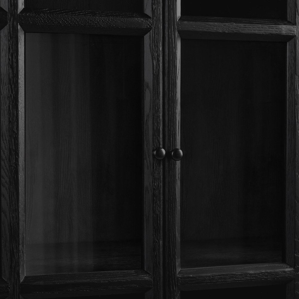 Classic Home - Carson Elm Wood Display Cabinet - Loft Black - 52004771 view 5