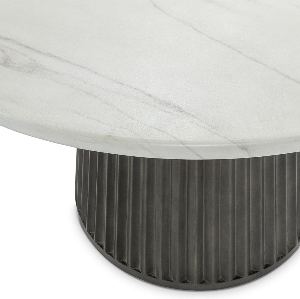 Classic Home  - Caspia Outdoor Round Dining Table - Concrete Gray - 51031698 veiw 3