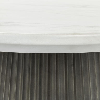 Classic Home  - Caspia Outdoor Round Dining Table - Concrete Gray - 51031698 veiw 4