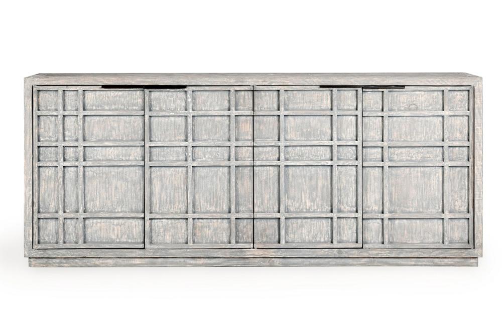Classic Home - Chandler 86in  Reclaimed Pine Wood Antique Blue Sideboard - 52004659 veiw 2