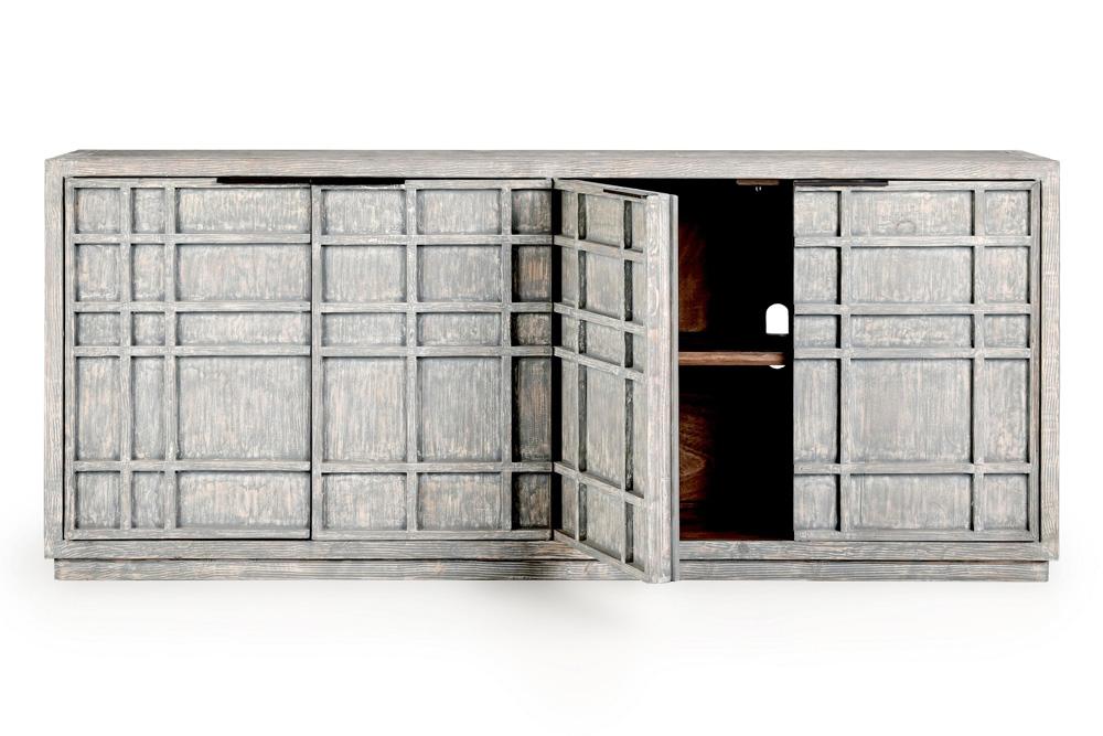 Classic Home - Chandler 86in  Reclaimed Pine Wood Antique Blue Sideboard - 52004659 veiw 4
