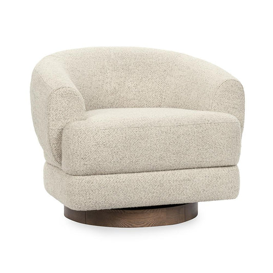 Classic Home  - Chassia Upholstered Fabric Swivel Accent Chair - Cream - 53006304 veiw 1