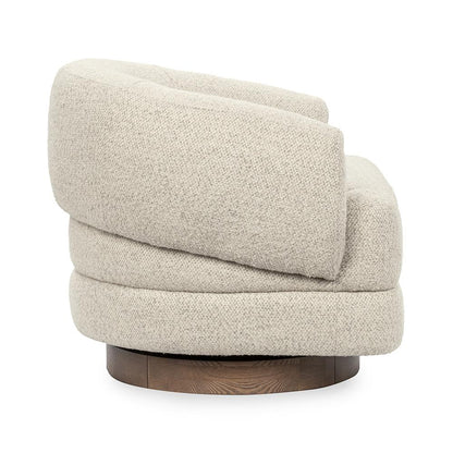 Classic Home  - Chassia Upholstered Fabric Swivel Accent Chair - Cream - 53006304 veiw 3