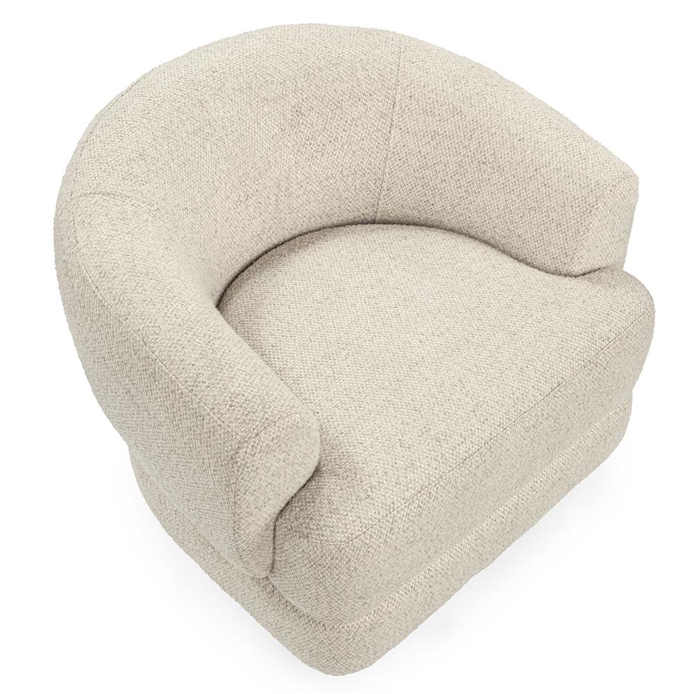 Classic Home  - Chassia Upholstered Fabric Swivel Accent Chair - Cream - 53006304 veiw 6