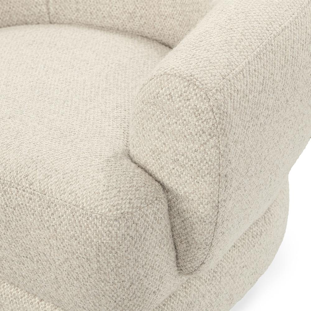 Classic Home  - Chassia Upholstered Fabric Swivel Accent Chair - Cream - 53006304 veiw 7