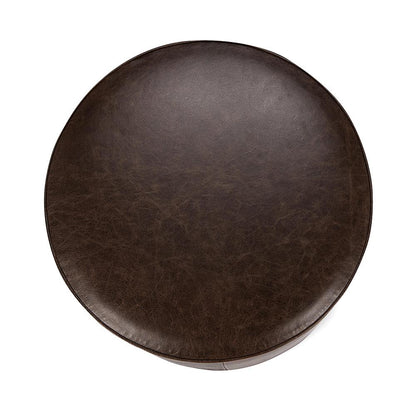 Classic Home  - Clair Leather Round End Table - Dark Brown - 53002064 veiw 5
