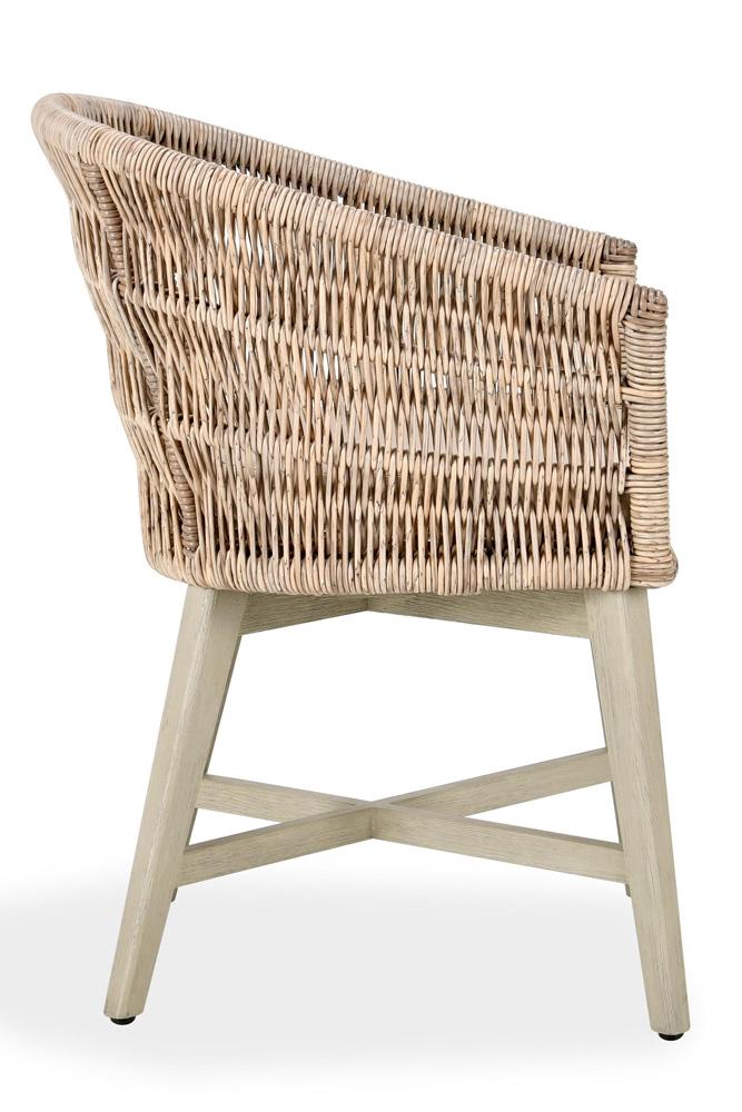Classic Home - Collins  Outdoor Solid Wood Dining Chair In Natural Tone - 53051657 veiw 3