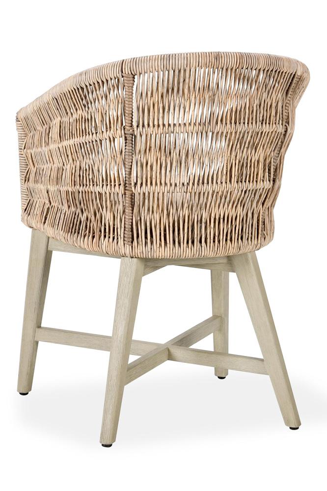 Classic Home - Collins  Outdoor Solid Wood Dining Chair In Natural Tone - 53051657 veiw 4