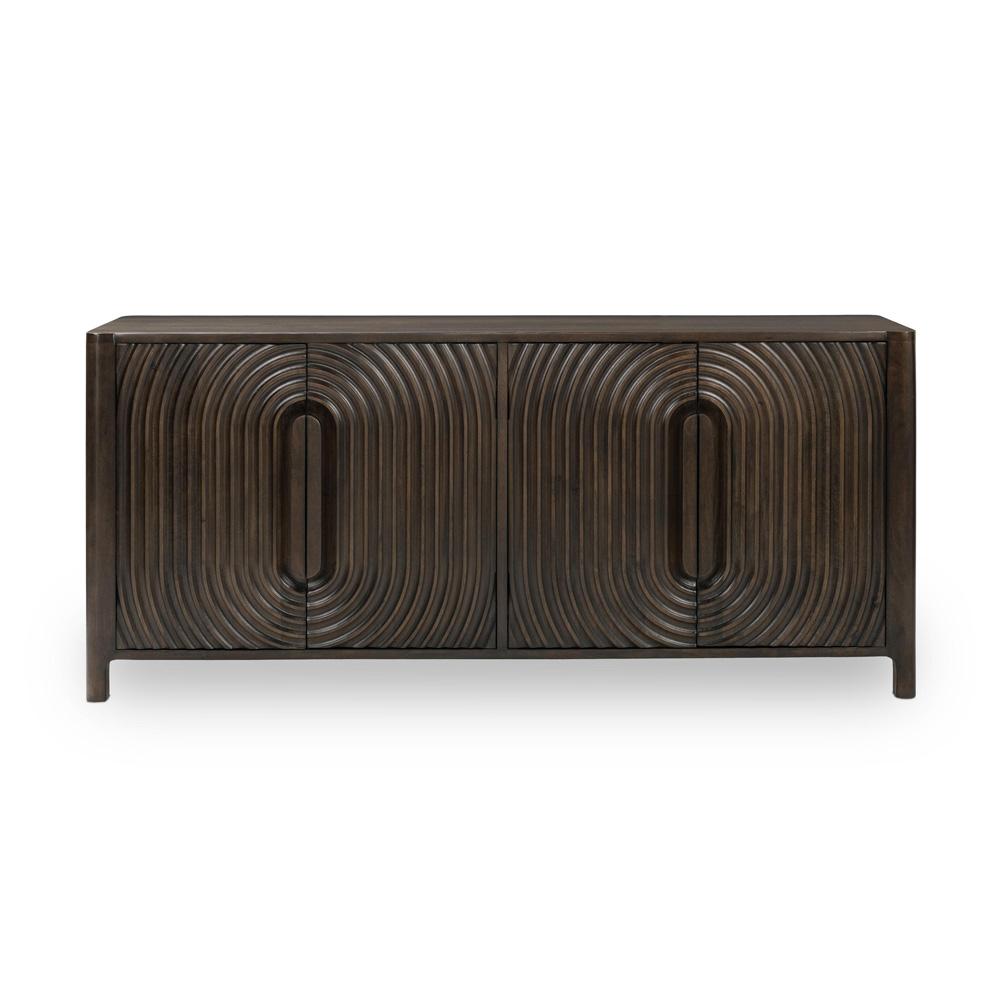 Classic Home - Colson 4-Door Mango Wood Buffet Sideboard In Dark Brown - 52010965 veiw 2