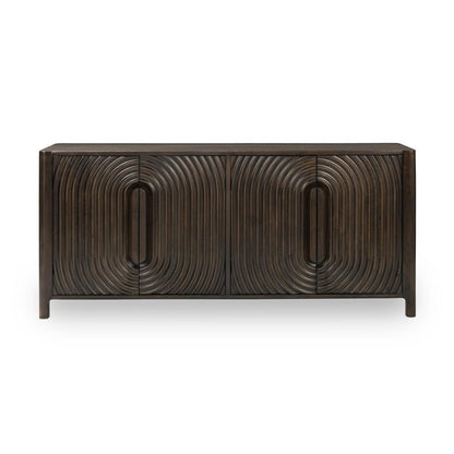 Classic Home - Colson 4-Door Mango Wood Buffet Sideboard In Dark Brown - 52010965 veiw 2