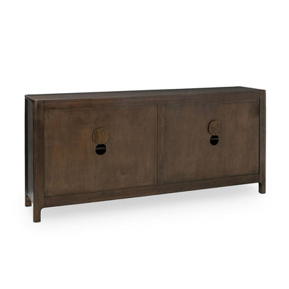 Classic Home - Colson 4-Door Mango Wood Buffet Sideboard In Dark Brown - 52010965 veiw 4