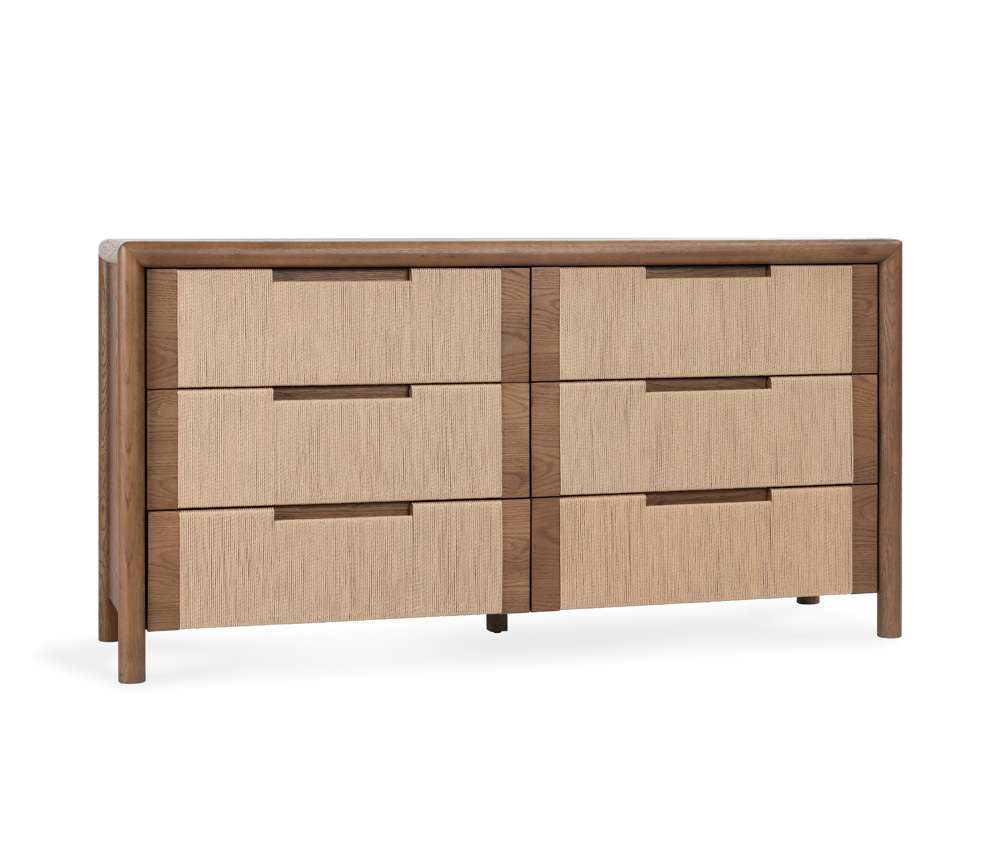 Classic Home - Corda Oak Veneer 6Dwr Dresser Nut Brown/Natural - 52004148 veiw 1