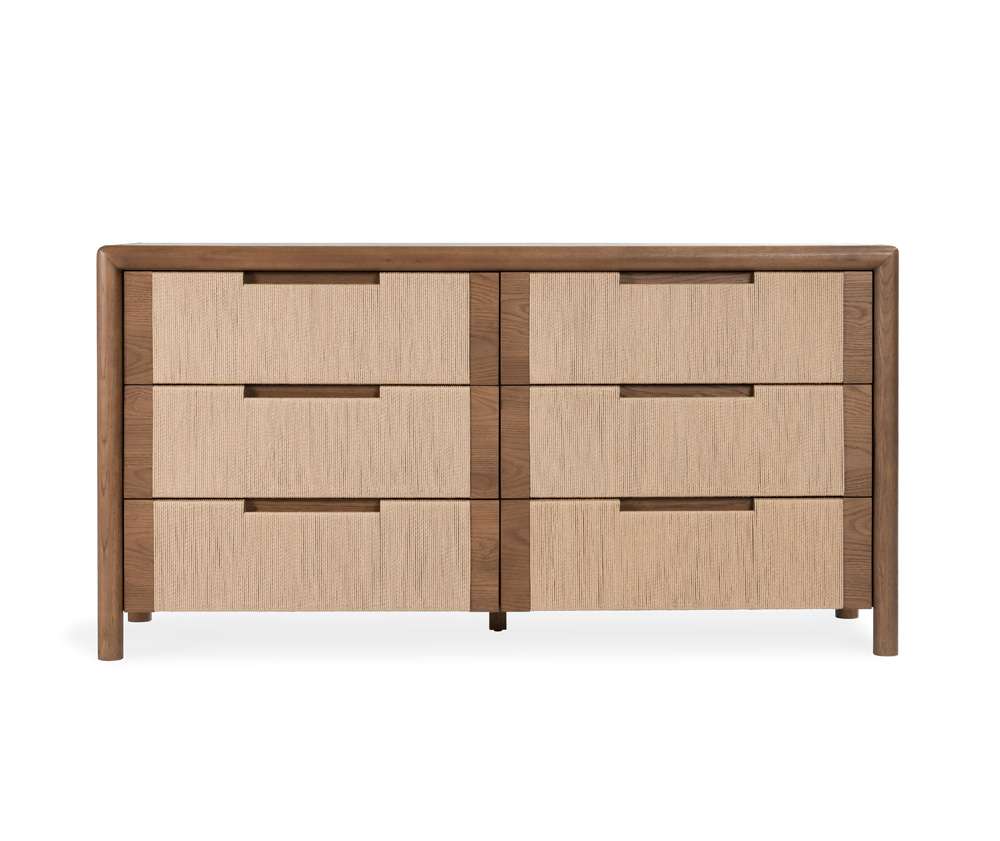 Classic Home - Corda Oak Veneer 6Dwr Dresser Nut Brown/Natural - 52004148 veiw 2