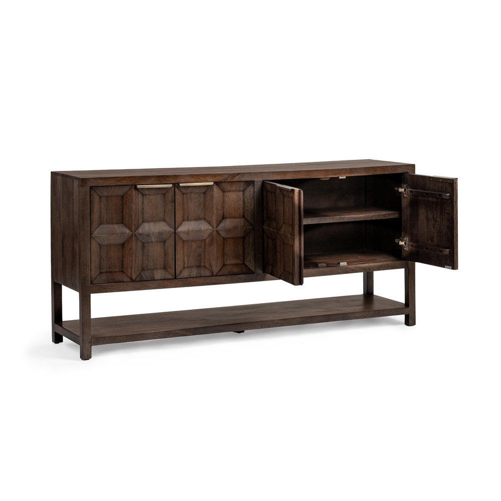 Classic Home - Costa Mango Wood Cabinet - Tundra Brown - 52011038 view 3