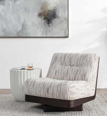 Classic Home  - Crandall Upholstered Fabric Swivel Accent Chair - Cream - 53006264 veiw 8