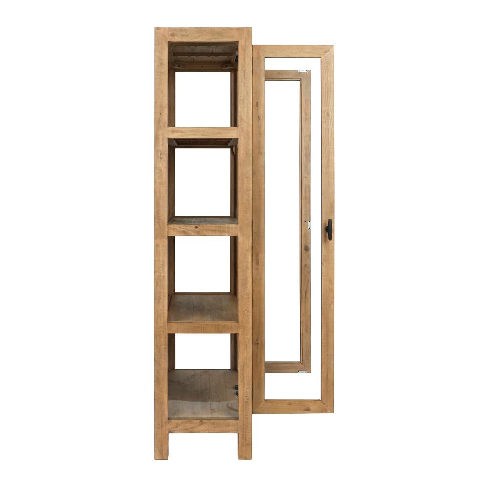 Classic Home - Crest 79in Reclaimed Pine Wood Curio Cabinet Cabin In Natural - 52004185 veiw 4