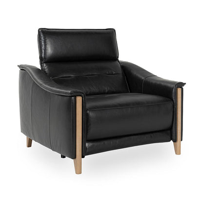 Classic Home  - Cullman Leather Power Recliner Accent Chair - Black - 2208RE11 veiw 1