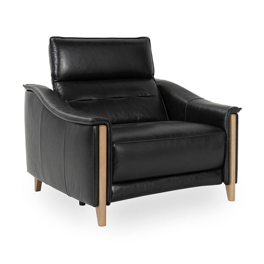 Classic Home  - Cullman Leather Power Recliner Accent Chair - Black - 2208RE11 veiw 1