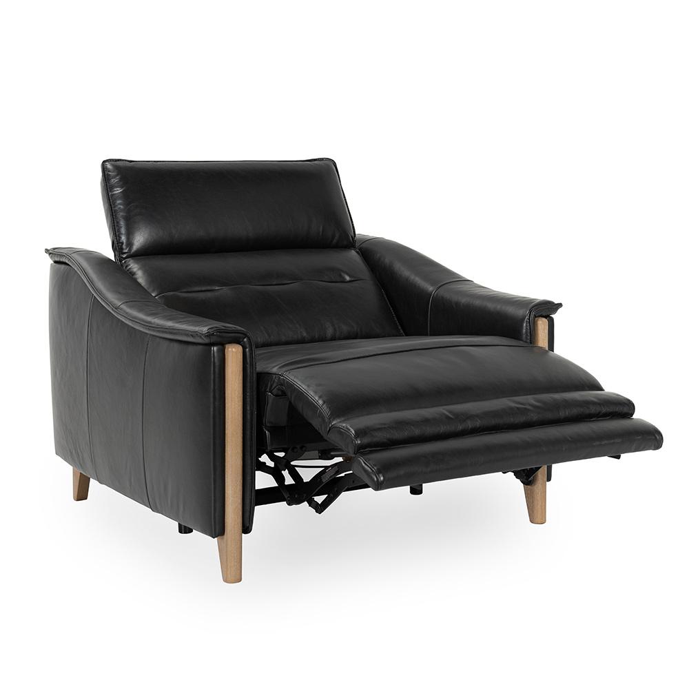 Classic Home  - Cullman Leather Power Recliner Accent Chair - Black - 2208RE11 veiw 3