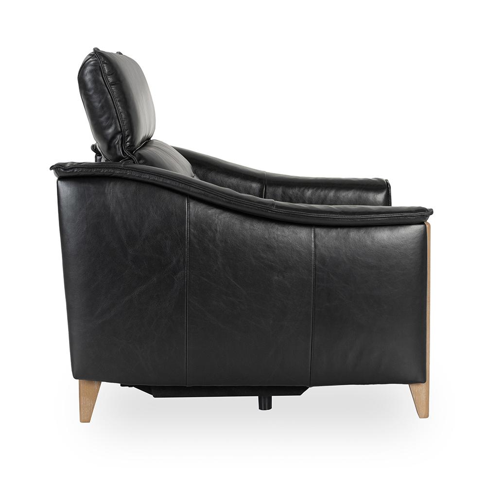 Classic Home  - Cullman Leather Power Recliner Accent Chair - Black - 2208RE11 veiw 4