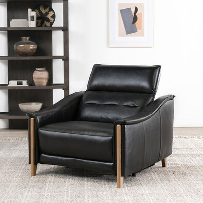 Classic Home  - Cullman Leather Power Recliner Accent Chair - Black - 2208RE11 veiw 10