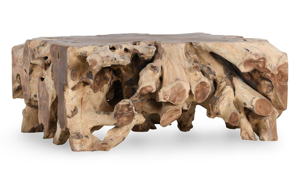 Classic Home - Cypress Natural Root Teak Wood Coffee Table - 51005353 veiw 1