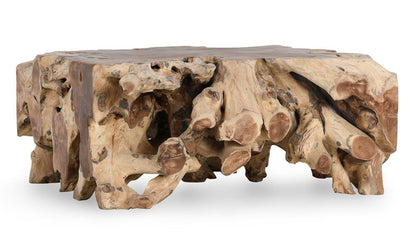 Classic Home - Cypress Natural Root Teak Wood Coffee Table - 51005353 veiw 1