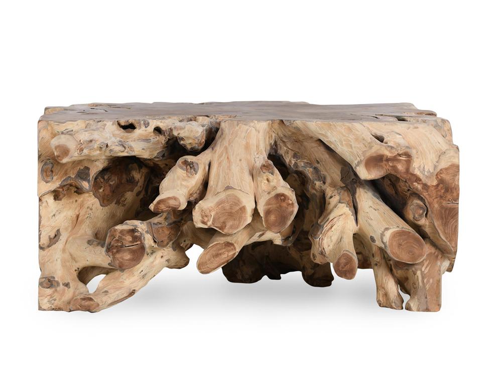 Classic Home - Cypress Natural Root Teak Wood Coffee Table - 51005353 veiw 2