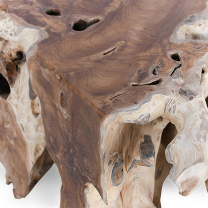 Classic Home - Cypress Natural Root Teak Wood Coffee Table - 51005353 veiw 4