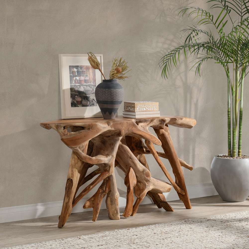 Classic Home - Cypress Root Console Table 59-60in Natural - 51005387 veiw 7