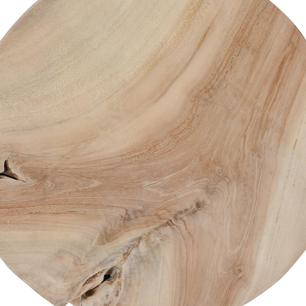 Classic Home  - Dacosta Teak Wood Round Accent Table - Natural - 51005359 veiw 3