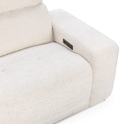 Classic Home - Darrow Zero Gravity Power Recliner Upholstered Fabric Sofa - Ivory - 2220SF11