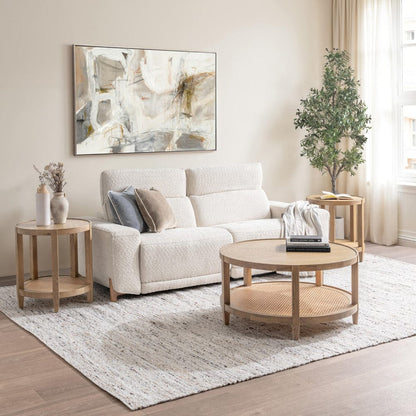 Classic Home - Darrow Zero Gravity Power Recliner Upholstered Fabric Sofa - Ivory - 2220SF11