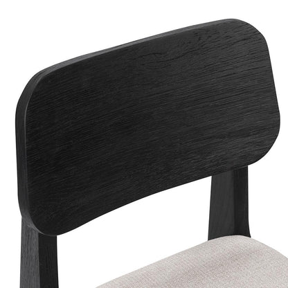 Classic Home  - Deavon Set of 2 Oak Wood Dining Chair in Black - 53006339 veiw 3