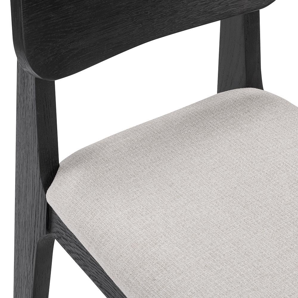 Classic Home  - Deavon Set of 2 Oak Wood Dining Chair in Black - 53006339 veiw 4
