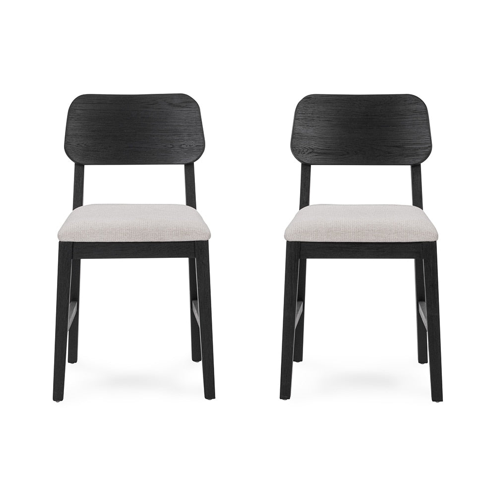 Classic Home  - Deavon Set of 2 Oak Wood Dining Chair in Black - 53006339 veiw 5