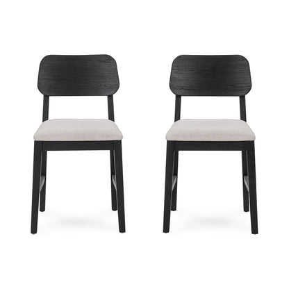 Classic Home  - Deavon Set of 2 Oak Wood Dining Chair in Black - 53006339 veiw 5