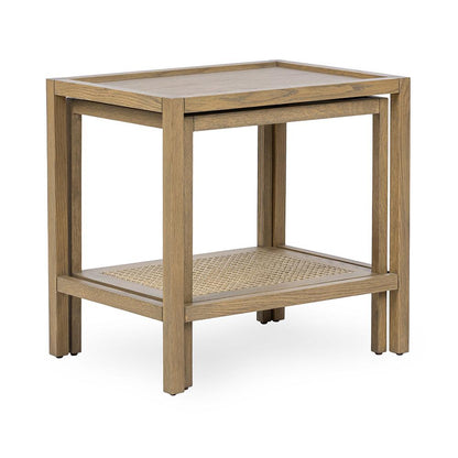 Classic Home  - Devin Oak Wood Nesting End Table - Latte Brown - 51031751 veiw 7