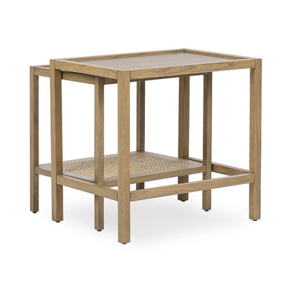 Classic Home  - Devin Oak Wood Nesting End Table - Latte Brown - 51031751 veiw 8